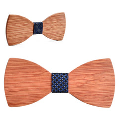 Men's Wooden Bow Tie Natural Wood Bow Tie Hook Closure