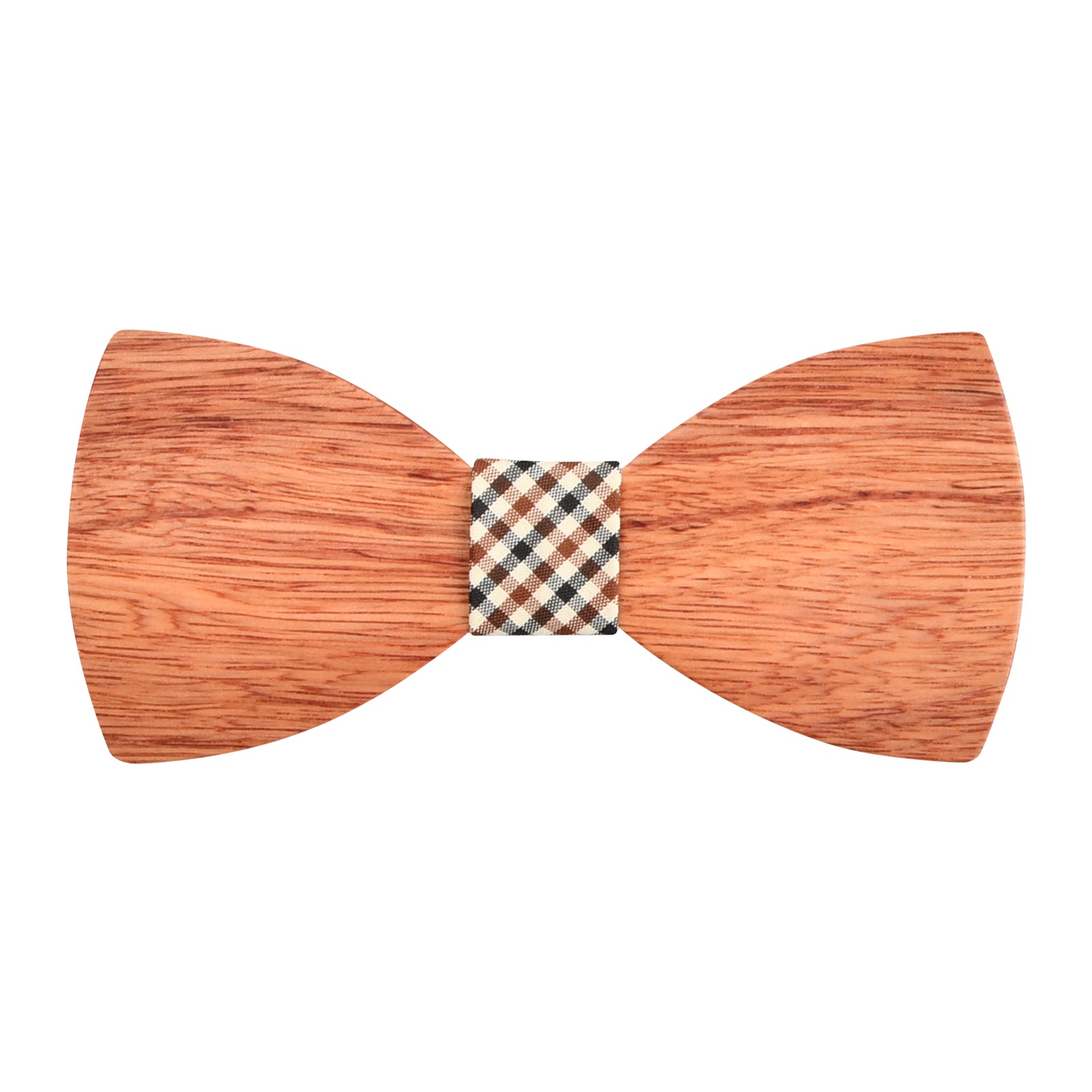 Men's Wooden Bow Tie Natural Wood Bow Tie Hook Closure