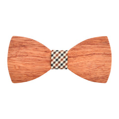 Men's Wooden Bow Tie Natural Wood Bow Tie Hook Closure