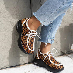 Lace-Up Chunky Heeled Sports Shoes for Women