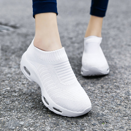 Women's Knitting Socks Air Cushion Running Shoes