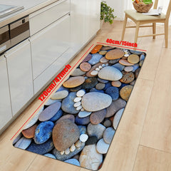 Non Slip 3D Pebbles Floor Mat for Home and Bathroom