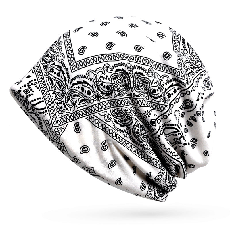 Paisley Print Beanie Hat Baggy Slouchy Hat Lightweight Skull Cap