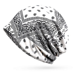Paisley Print Beanie Hat Baggy Slouchy Hat Lightweight Skull Cap