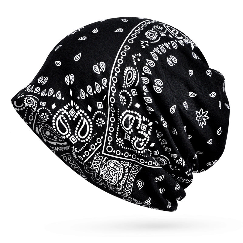 Paisley Print Beanie Hat Baggy Slouchy Hat Lightweight Skull Cap