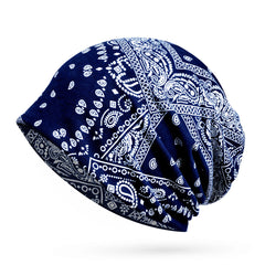 Paisley Print Beanie Hat Baggy Slouchy Hat Lightweight Skull Cap