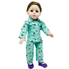 Green Panda Doll Clothes Outfits Fits 18 Inch Doll, Bitty 15 inch Doll