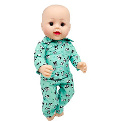 Green Panda Doll Clothes Outfits Fits 18 Inch Doll, Bitty 15 inch Doll