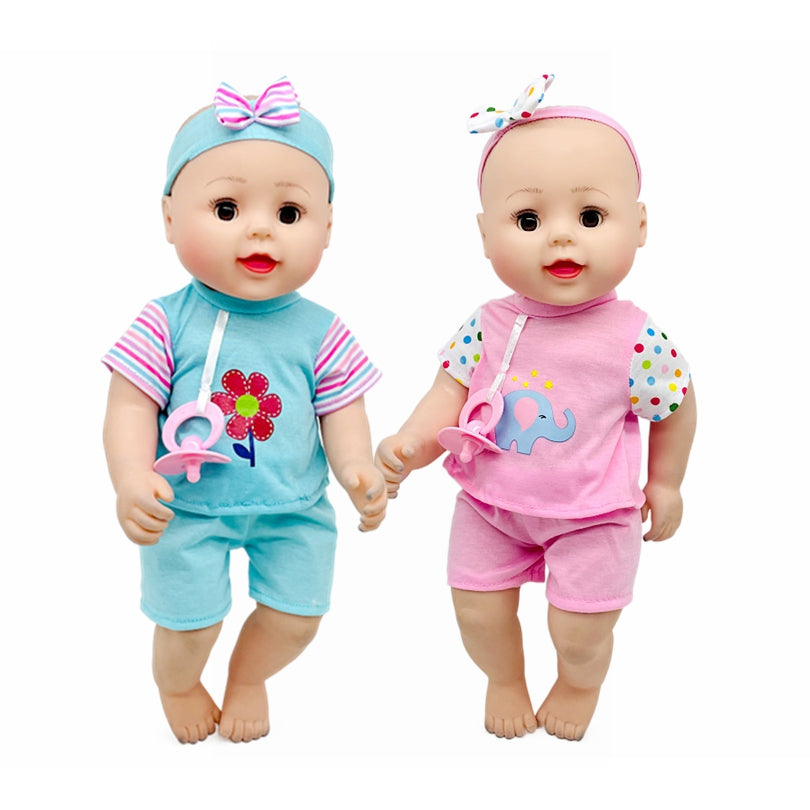 18 Inch Doll Clothes Accessories Tops Pacifier Shorts Headbands Fits Baby Dolls