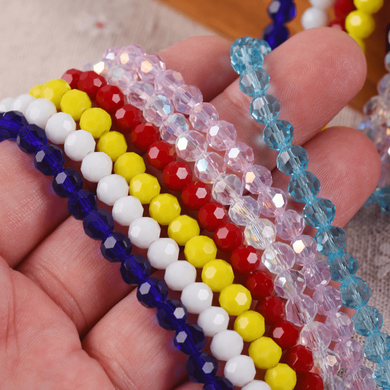 150Pcs Czech AB Round Glass Beads DIY Jewelry Making Faceted Crystal 3mm
