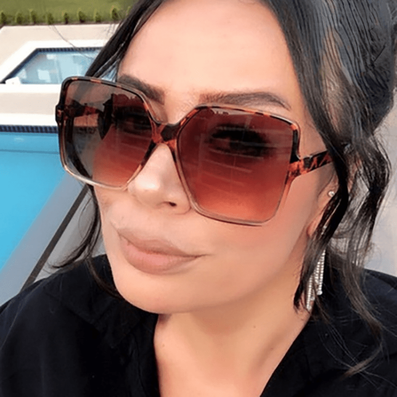 Large Square Sunglasses Gradient Glasses UV400