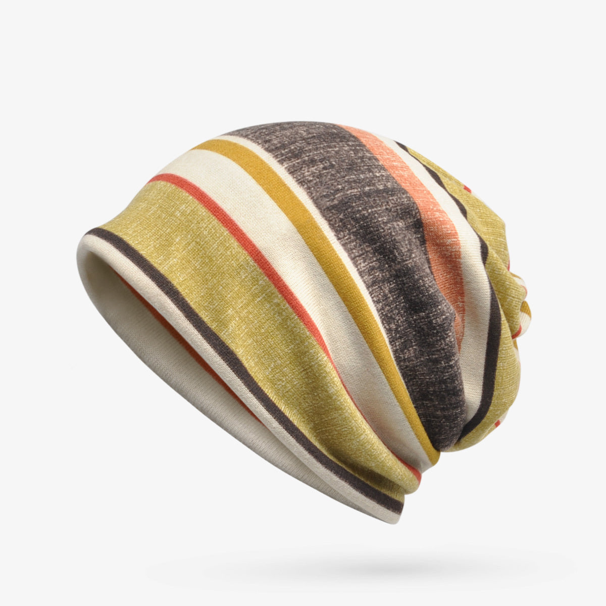 Striped Pattern Slouchy Beanie Hip Hop Skullies Cap Hat