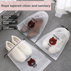 3 Pcs Drawstring Shoe Bags Travel Dustproof Storage Pouch Lightweight