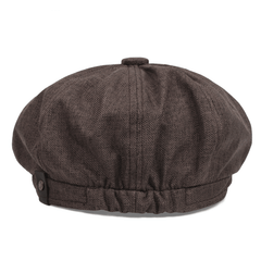 Vintage Block Beret British Style Octagonal Hat Newsboy Hat Casual Painter Hats