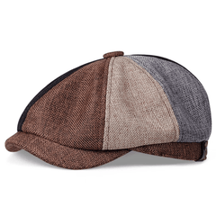 Vintage Block Beret British Style Octagonal Hat Newsboy Hat Casual Painter Hats