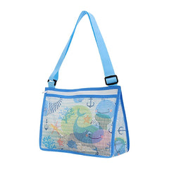 Girls Cartoon Mesh Breathable Messenger Bag Lightweight Zipper Organizer Bag