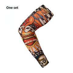 Flower Print Arm Tattoo Sleeves for Sun Protection and Style