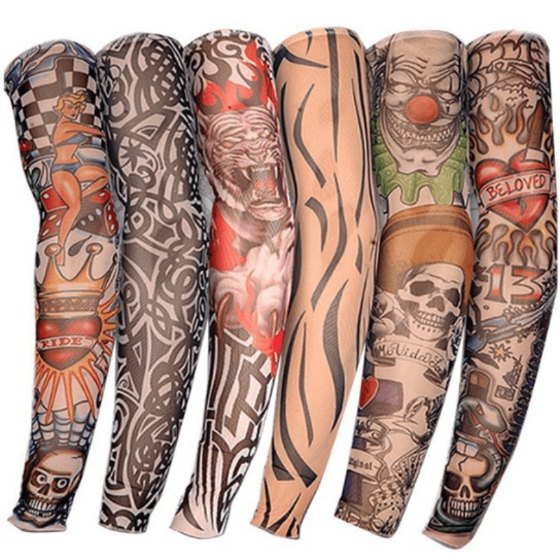 Flower Print Arm Tattoo Sleeves for Sun Protection and Style