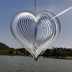 Outdoor Metal 3D Wind Spinner Hanging Yard Garden Decor Stainless Steel Spinners