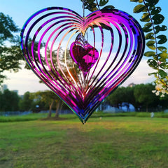 Outdoor Metal 3D Wind Spinner Hanging Yard Garden Decor Stainless Steel Spinners