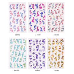 5D Relief Laser Streamer Nail Stickers DIY With Back Glue
