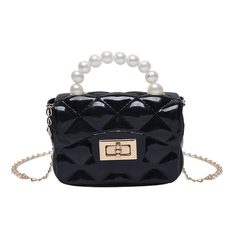 Pearl Chain Jelly Bag Handbag with Coin Purse Wallet