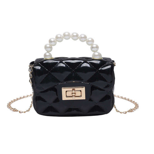 Pearl Chain Jelly Bag Handbag with Coin Purse Wallet