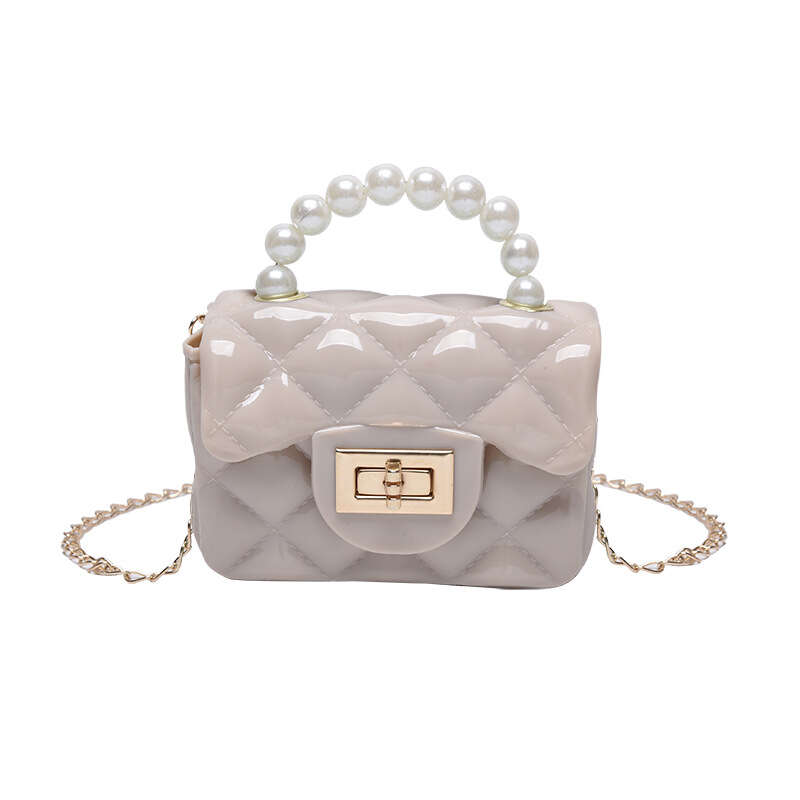 Pearl Chain Jelly Bag Handbag with Coin Purse Wallet