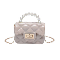 Pearl Chain Jelly Bag Handbag with Coin Purse Wallet