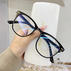 Cat Eye Glasses Classic Square Frame Clear Eyewear