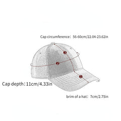 Peaked Cap Baseball Cap Letter Solid Sun Hat Unisex