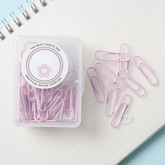 50pcs Makaron Paper Clip Boxed Office Supplies