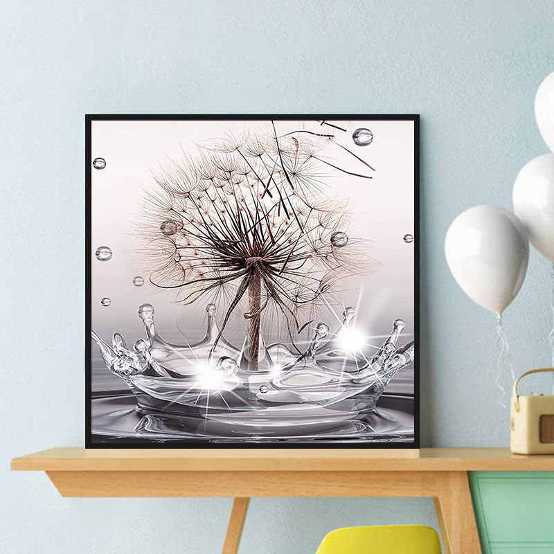 5D DIY Diamond Painting Kit Water Dandelion Embroidery Cross Stitch