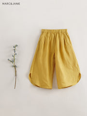 MARC&JANIE Girls' Linen Wide leg Pants