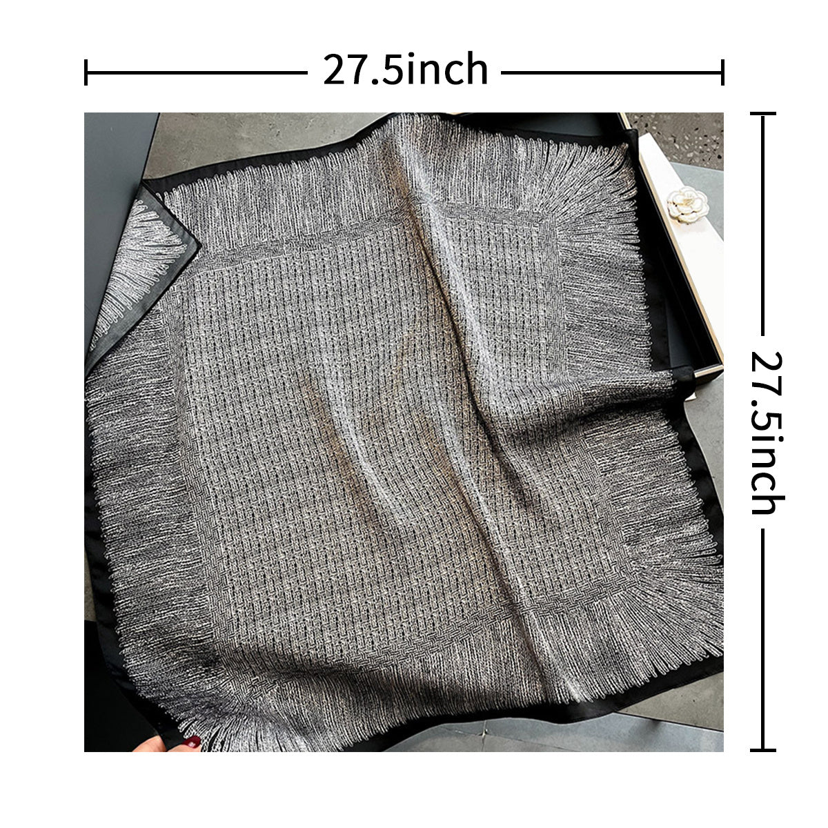 Stripe Plaid Print Neckerchief Vintage Silk Square Scarf Bandana