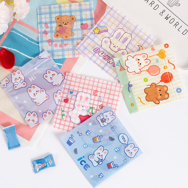 10pcs Small Bear Snack Ziplock Bags