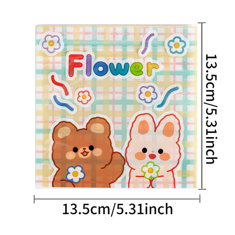 10pcs Small Bear Snack Ziplock Bags