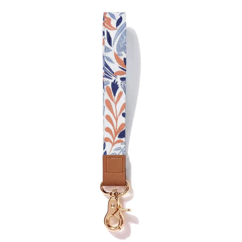 Colorful Wristlet Key Chain Holder with Wrist Lanyard