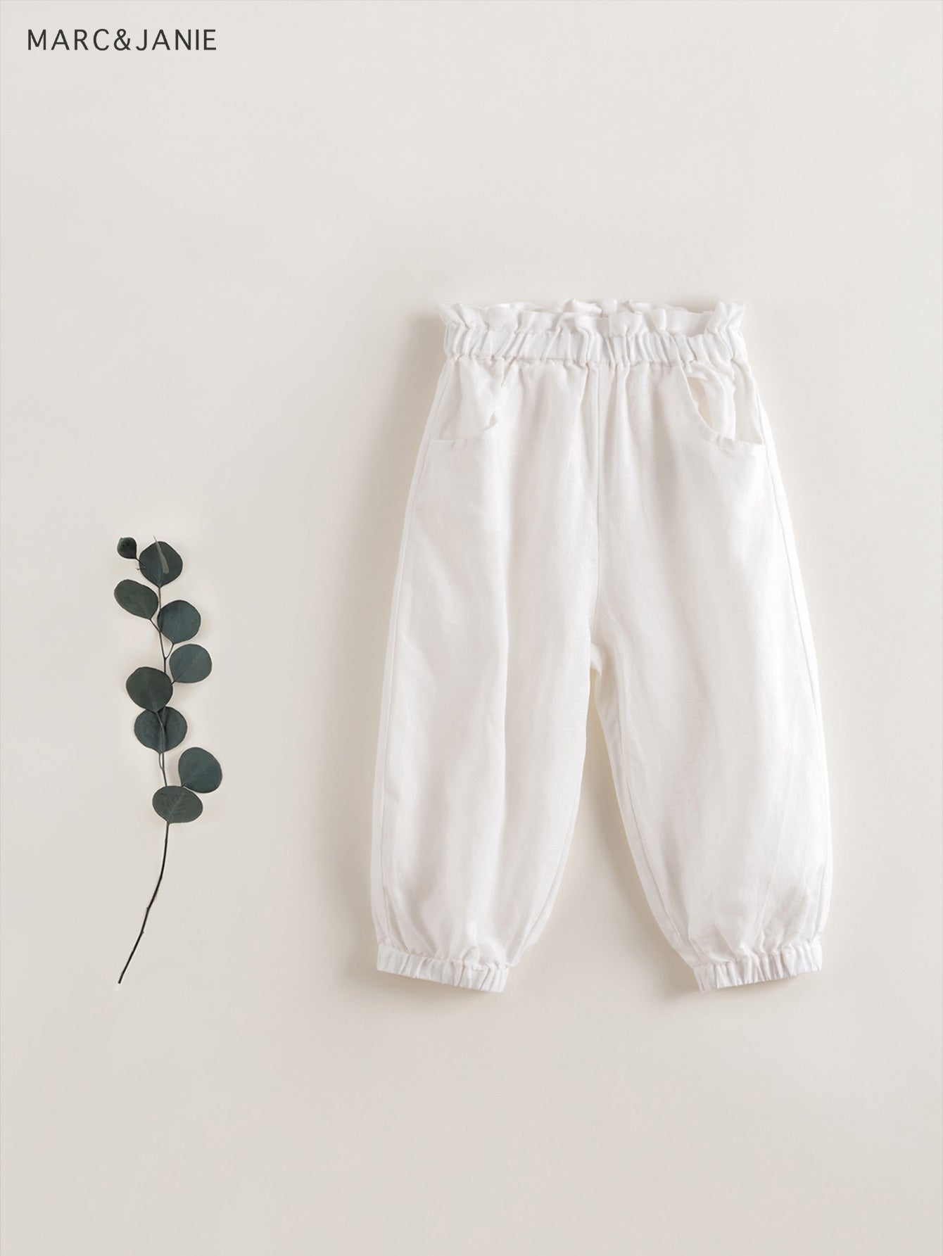 MARC&JANIE Girl's Linen Baggy Casual Pants Mosquito Proof Pants