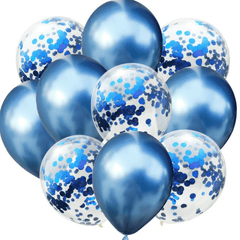10pcs Confetti Balon Metallic Balon Mixed Amazing Sight Supplies