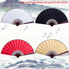 Chinese Style Silky Fan Women's Folding Fan Handheld Portable Fan