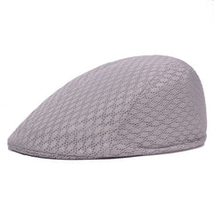 Men's Summer Mesh Beret Hat Spring British Retro Brim Sun Cap