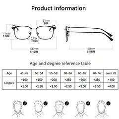 Progressive Bifocal Photochromic Reading Glasses Men Women UV Protection