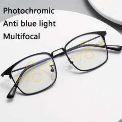 Progressive Bifocal Photochromic Reading Glasses Men Women UV Protection
