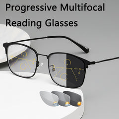 Progressive Bifocal Photochromic Reading Glasses Men Women UV Protection