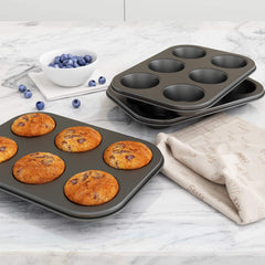 Non Stick Muffin Pan 6-Cup Carbon Steel Baking Mold