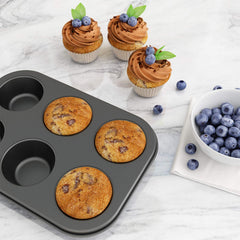 Non Stick Muffin Pan 6-Cup Carbon Steel Baking Mold