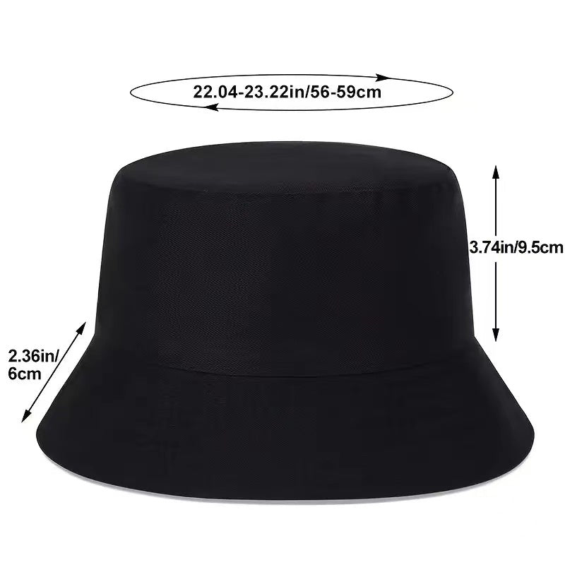 Hip Hop Bucket Hat Solid Tactical Flame Embroidery Sun Hats