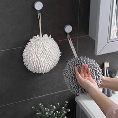 Chenille Hand Towel Ball Ultra Absorbent Fingertip Towel