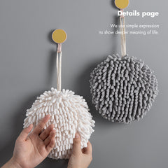 Chenille Hand Towel Ball Ultra Absorbent Fingertip Towel
